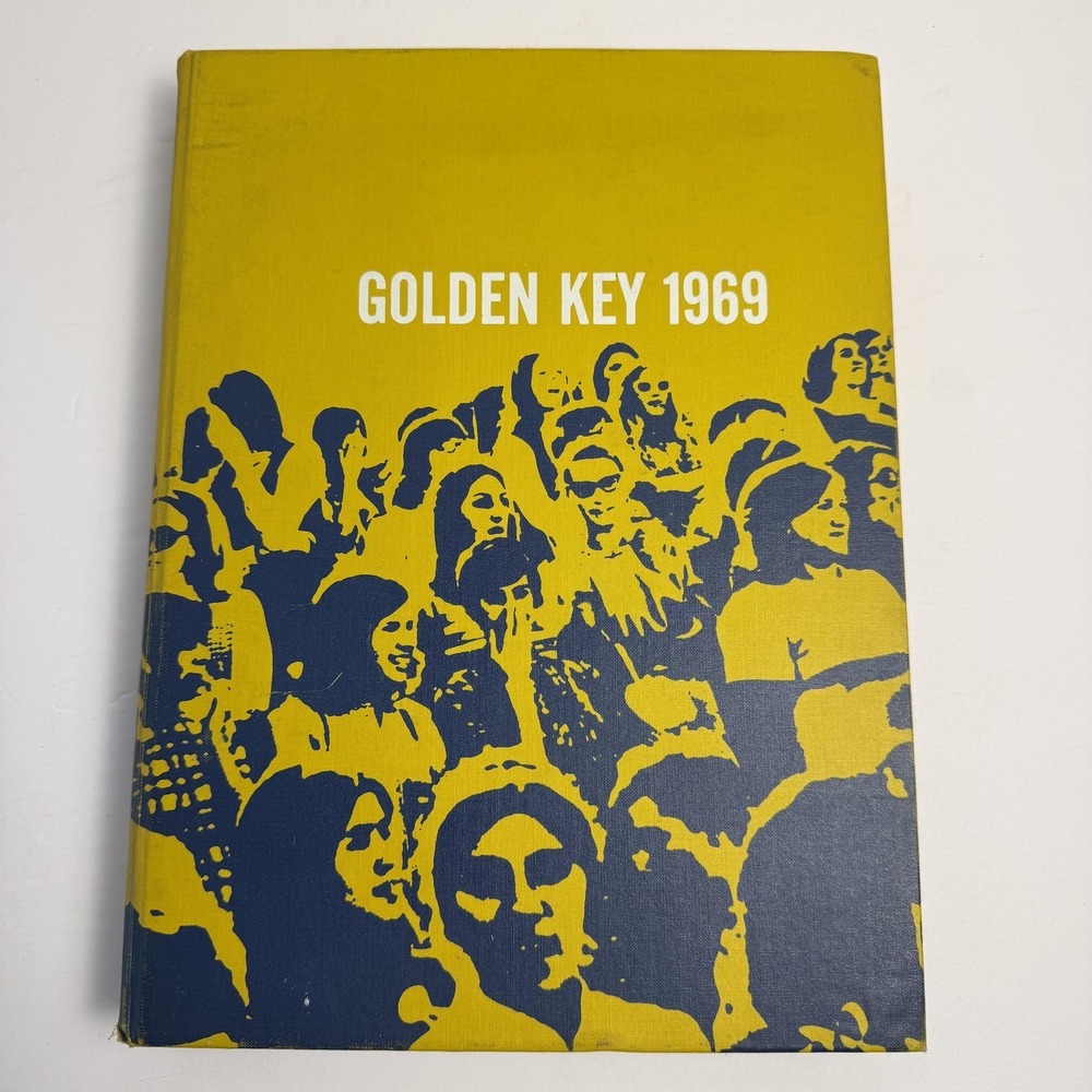 Vintage 1969 Golden Key Montebello Senior High School Yearbook Signed Hardcover